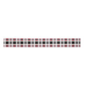 Ruban En Satin Rouge noir blanc plaid (Devant)