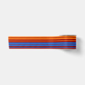 Ruban En Satin Rouge Orange Bleu Design à Rayures Verticales (Devant)