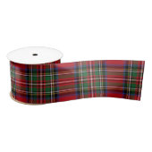 Ruban En Satin Rouge Vert Plaid Rustique Clan Stewart Tartan (Bobine)