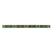 Ruban En Satin Royal Green African Geometry Kente (Devant)