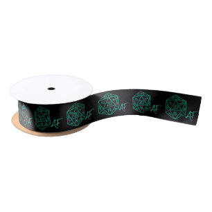 Ruban En Satin RPG Crit AF   Émeraude Imaginaire Table Gamer Dice