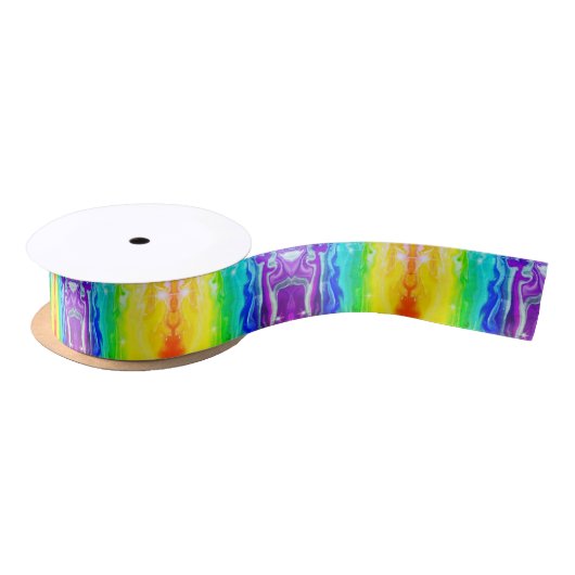 Ruban En Satin Ruban arc-en-ciel (Bobine)