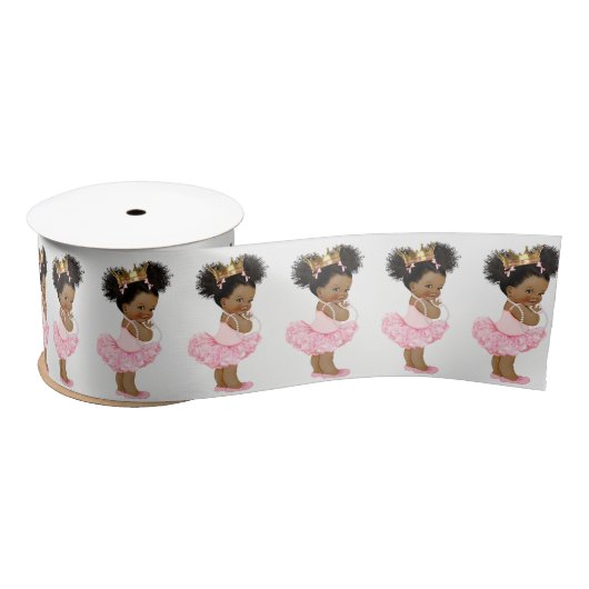 Ruban En Satin Ruban Baby shower afro-américain (Bobine)
