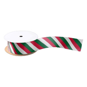 Ruban En Satin Ruban blanc, vert et rouge