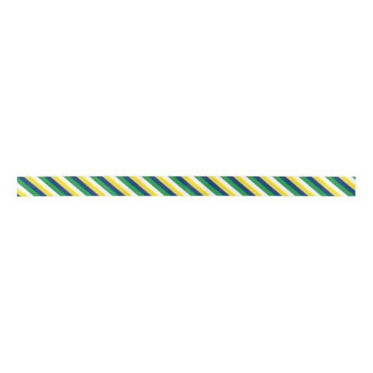 Ruban En Satin Ruban bleu, vert et jaune (Devant)