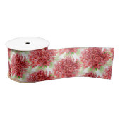 Ruban En Satin Ruban d'art floral blanc vert waratah rouge (Bobine)