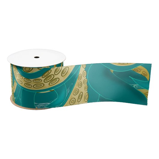 Ruban En Satin Ruban d'art octopus - Peinture (Bobine)