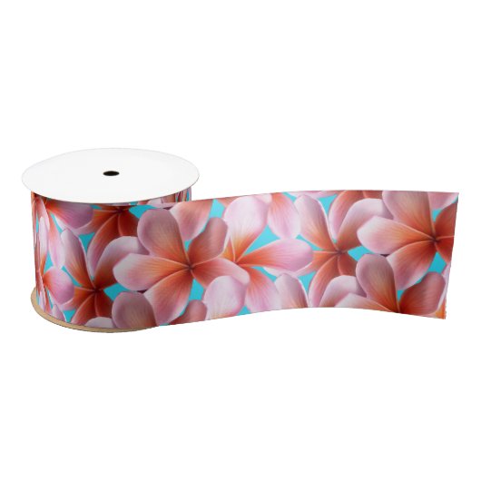 Ruban En Satin Ruban d'artisanat rose Plumeria (Bobine)