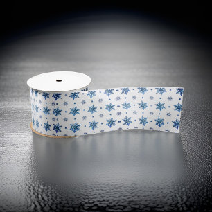 Ruban En Satin Ruban de Noël Satin bleu