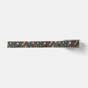 Ruban En Satin Ruban de satin avec branches et fleurs