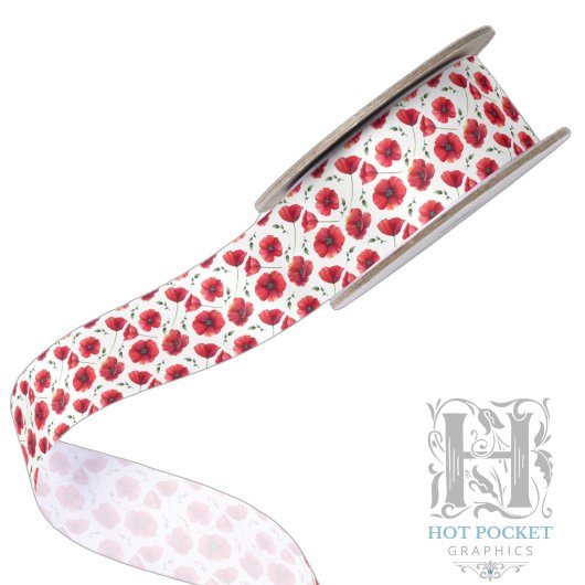 Ruban En Satin Ruban de satin coquelicot