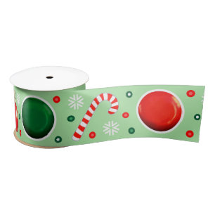 Ruban En Satin Ruban de satin de cadeau de Noël de golf sur disqu