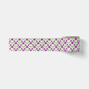 Ruban En Satin Ruban de satin floral rétro violet Botanique vin