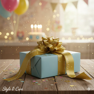 Ruban En Satin Ruban de satin jaune brun doux Anniversaire Festif