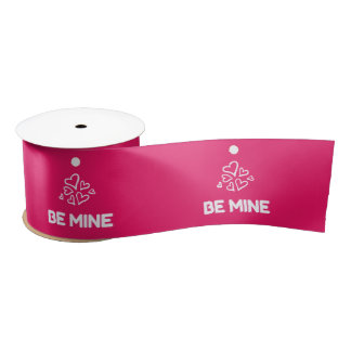 Ruban En Satin Ruban de satin rose coeurs Mienne
