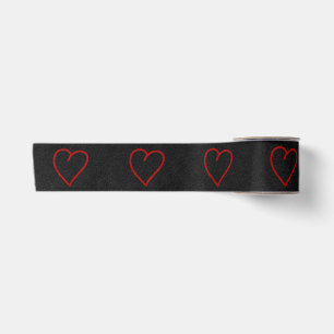 Ruban En Satin Ruban de satin rouge cœur amour paillettes Saint-V