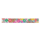 Ruban En Satin ruban fleur arc-en-ciel fleurit (Devant)