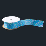 Ruban En Satin Ruban juif bleu d'étoile<br><div class="desc">Ce beau ruban est parfait pour Hanoukka ou n'importe quel cadeau pour une occasion juive,  telle qu'un bat mitzvah ou des bris.</div>