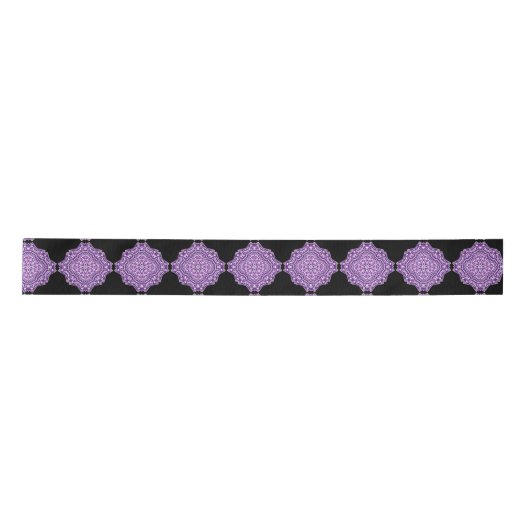 Ruban En Satin ruban mandala violet (Devant)