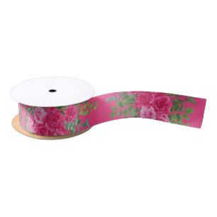 Ruban En Satin Ruban Mariage rose vif
