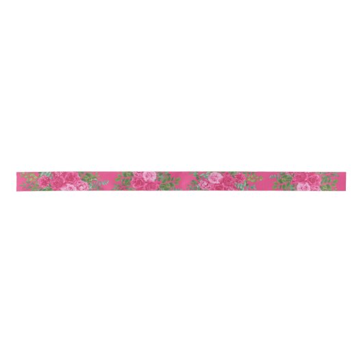 Ruban En Satin Ruban Mariage rose vif (Devant)