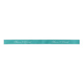 Ruban En Satin Ruban Mariage turquoise - Calligraphie simple et é (Devant)