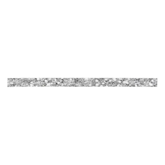 Ruban En Satin Ruban Parties scintillant Argent Faux - TOUTES LES (Devant)