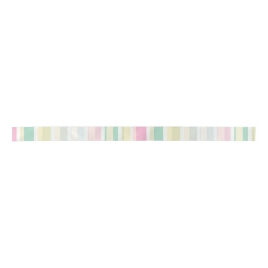 Ruban En Satin Ruban Pastel Multicolor Stripes (Devant)