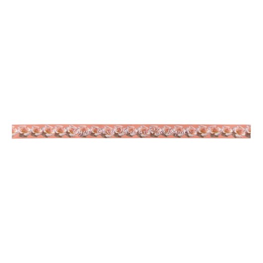 Ruban En Satin Ruban rose Customisé Wild Rose Flower Ribbon (Devant)