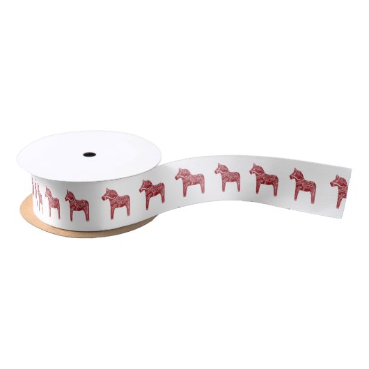 Ruban En Satin Ruban Rouge Dala Horse (Bobine)