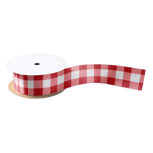 Ruban En Satin Ruban rouge et blanc de contrôle des buffles