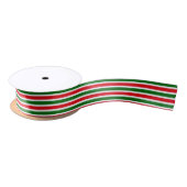 Ruban En Satin Ruban rouge et vert en acier massif (Bobine)