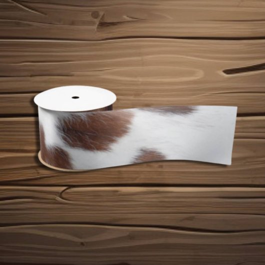 Ruban En Satin ruban satin blanc brun