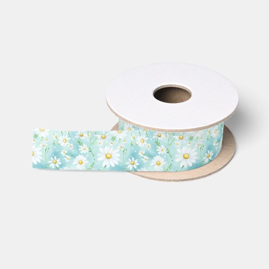 Ruban En Satin Ruban Satin Daisies (Bobine)