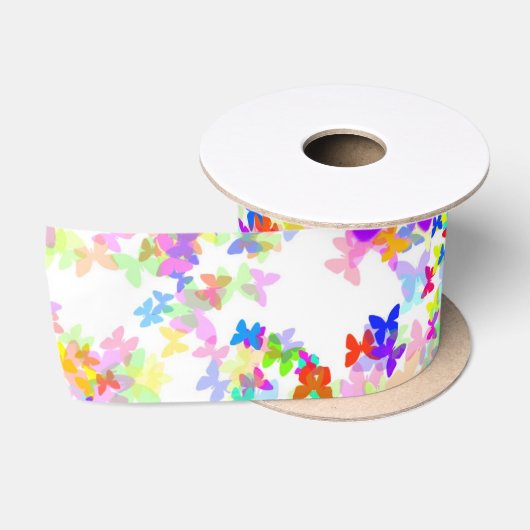 Ruban En Satin ruban satin de confetti papillon (Bobine)