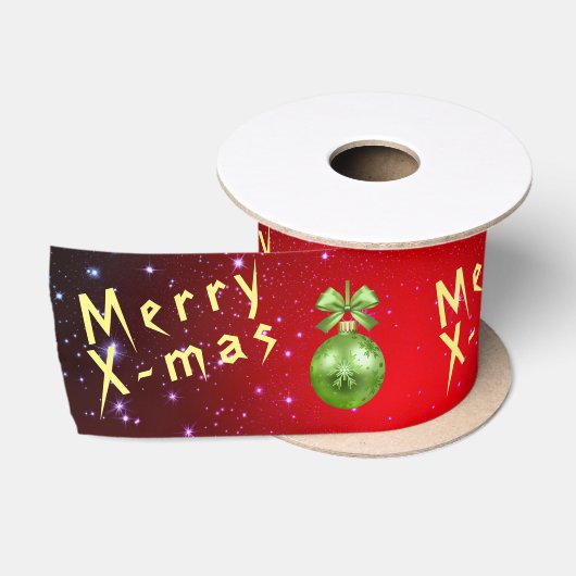 Ruban En Satin ruban satin de Noël (Bobine)