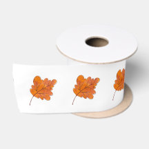 Ruban Satin Feuille de Maple Automne