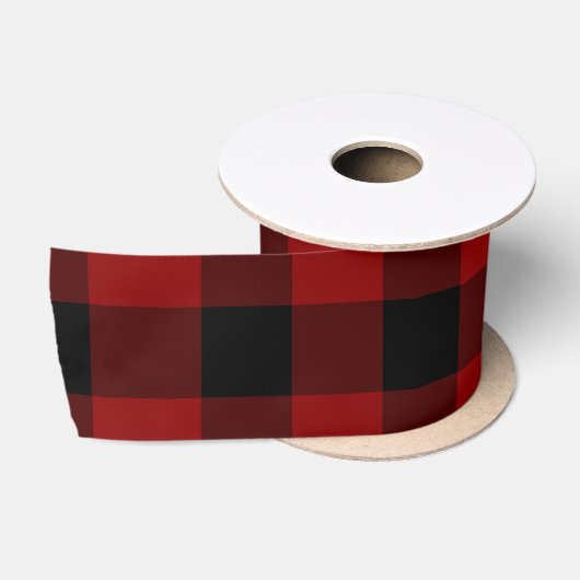 Ruban En Satin Ruban Satin Plaid Buffalo (Bobine)