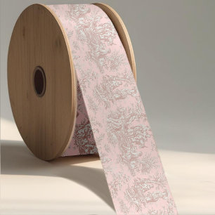 Ruban En Satin Ruban Satin Toile de Jouy Rose Gold Élégant Vintag