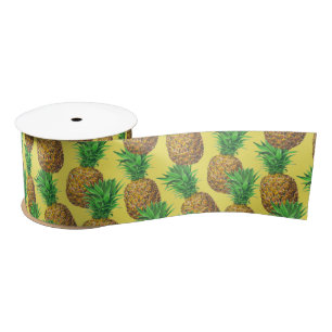 Ruban En Satin Ruban satiné aux ananas