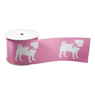 Ruban En Satin Ruban satiné Chien carlin Chien Puppy
