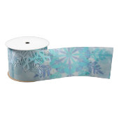 Ruban En Satin Ruban satiné Snowflakes (Bobine)