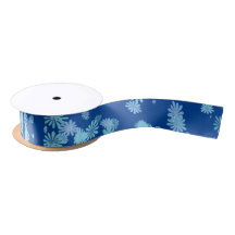 Ruban simple Aqua et Blue Snowflake olympique