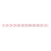 Ruban En Satin Ruban vertical Chevron rose et blanc moyen (Devant)