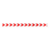 Ruban En Satin Ruban vertical Chevron rouge et blanc moyen (Devant)