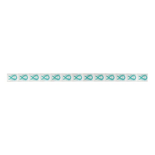 Ruban En Satin Rubans Angle ruban de sensibilisation turquoise (Devant)