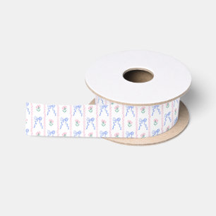 Ruban En Satin Rubans floraux à l'aquarelle prépa grandmillennial