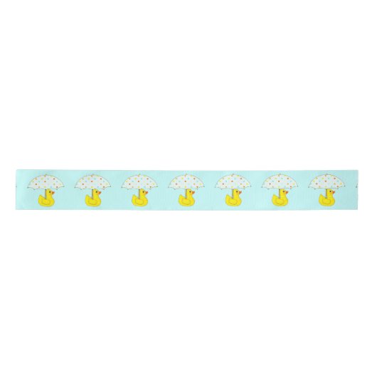 Ruban En Satin Rubber Ducky Baby Duckling Umbrella Satin Ribbon (Devant)