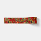 Ruban En Satin Ruby Léopard Baroque Luxe Or (Devant)