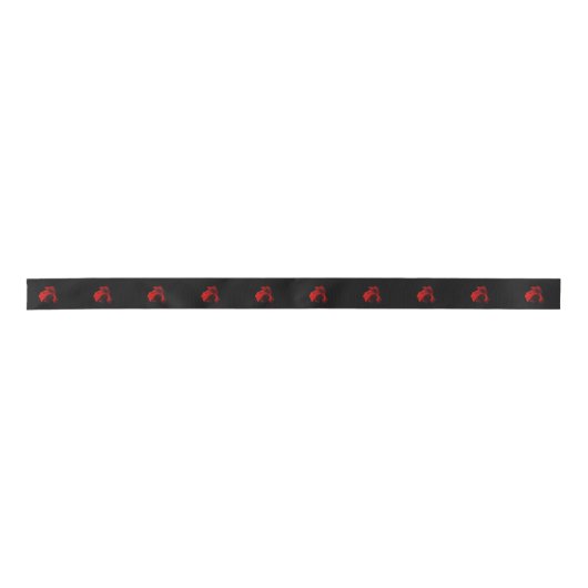 Ruban En Satin Ruby Red Siamese Lutter contre le poisson (Devant)